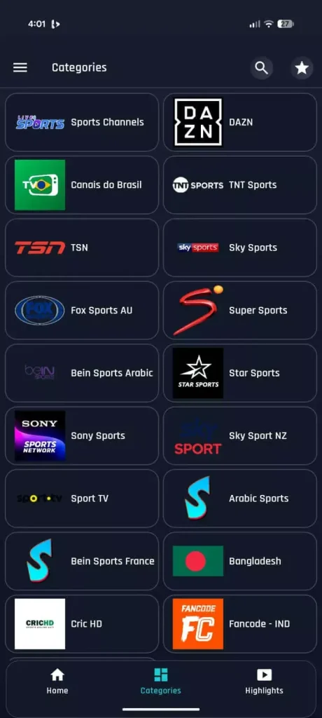 sportzfy tv channels