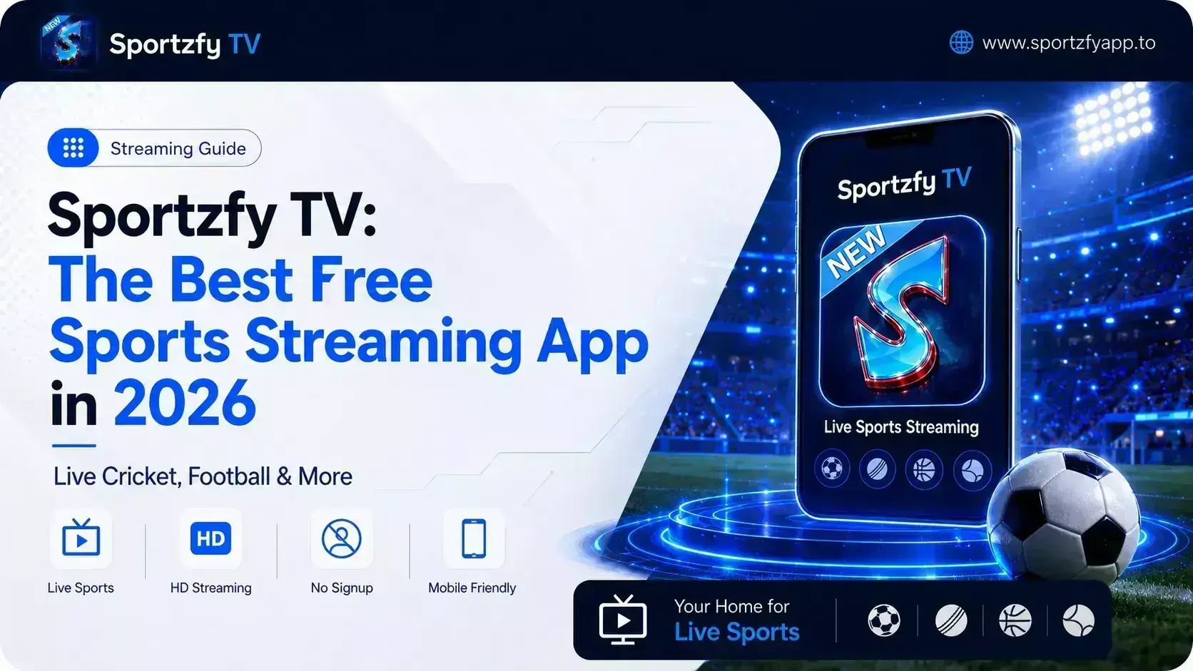 Sportzfy TV Best Free Sports Streaming App